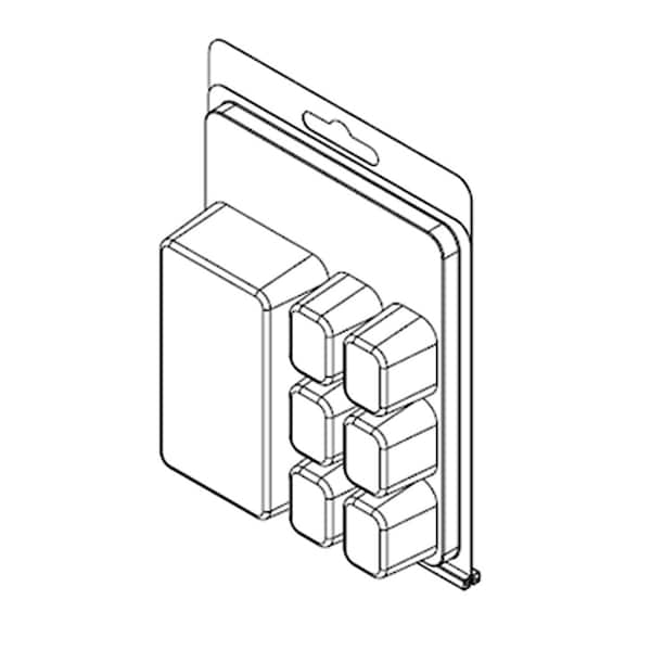 Visipak Thermoform-CLAMSHELL-CTM-7 COMPARTMENT-5.490-4.125-0.025-CLEAR-STOCK 2060CTM - main